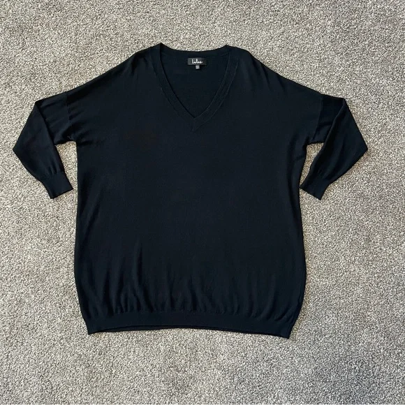 Lulu's Classic Black Knit Sweater Dress Size M/L - Picture 6 of 10